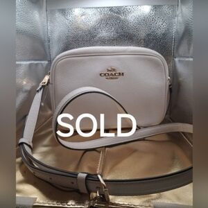 COACH Jamie Camera Crossbody Leather Bag Chalk Color